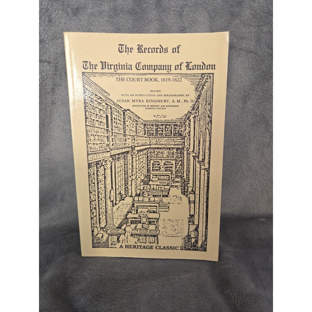 Records of the Virginia Company of London The Court Book 1619-1622 Vol I Part A